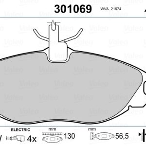 Set placute frana VALEO 301069 – PEOUGET | AutoRival