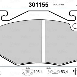 Set placute frana VALEO 301155