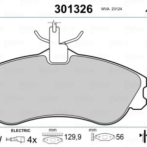 Set placute frana VALEO 301326