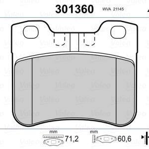 Set placute frana VALEO 301360