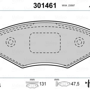 Set placute frana VALEO 301461