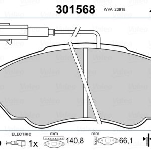 Set placute frana VALEO 301568