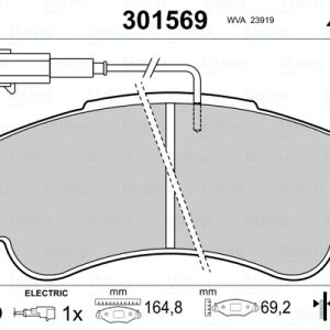 Set placute frana VALEO 301569