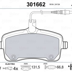 Set placute frana VALEO 301662