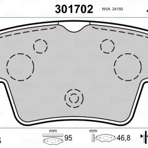 Set placute frana VALEO 301702