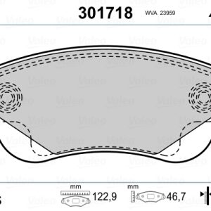 Set placute frana VALEO 301718