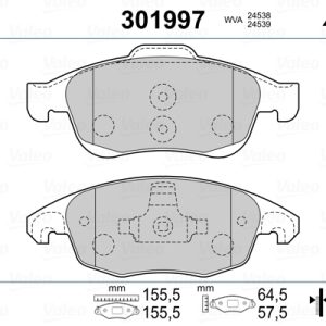 Set placute frana VALEO 301997