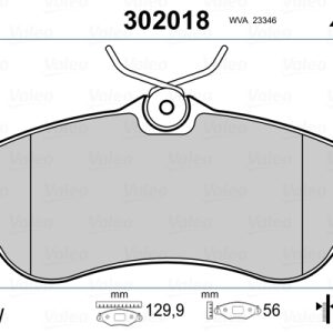 Set placute frana VALEO 302018