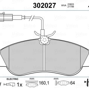 Set placute frana VALEO 302027 – PEOUGET | AutoRival