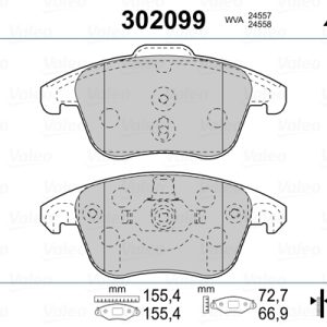Set placute frana VALEO 302099