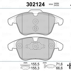 Set placute frana VALEO 302124