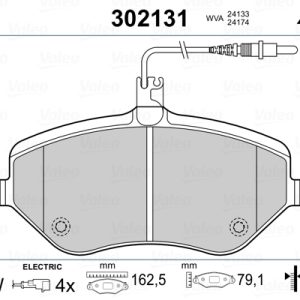 Set placute frana VALEO 302131