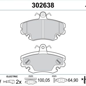 Set placute frana VALEO 302638