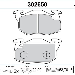 Set placute frana VALEO 302650