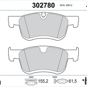 Set placute frana VALEO 302780 – PEOUGET | AutoRival