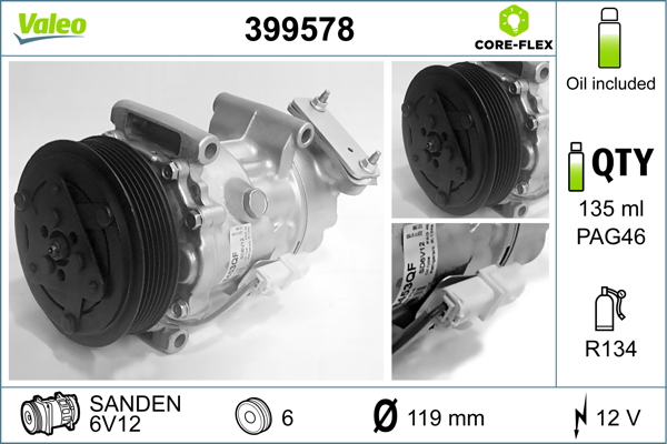 Compresor climatizare VALEO 399578