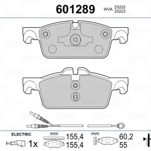 Set placute frana VALEO 601289
