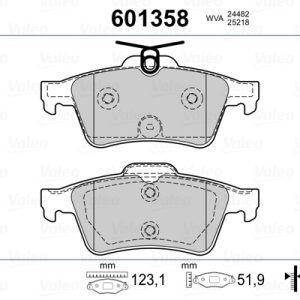 Set placute frana VALEO 601358