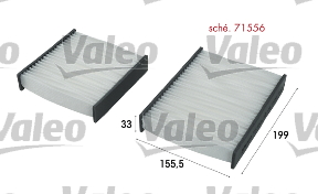 Filtru aer habitaclu VALEO 715556