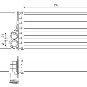 Schimbator de caldura incalzire habitaclu VALEO 811565