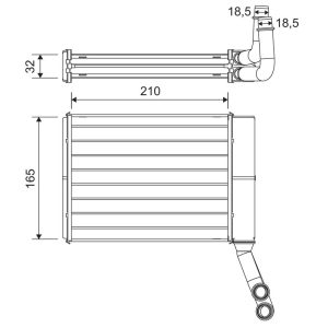 Schimbator de caldura incalzire habitaclu VALEO 811597