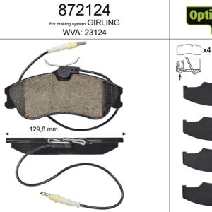 Set placute frana VALEO 872124