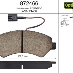 Set placute frana VALEO 872466