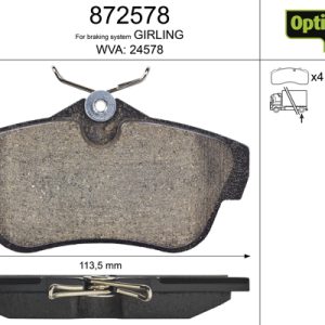 Set placute frana VALEO 872578