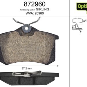 Set placute frana VALEO 872960
