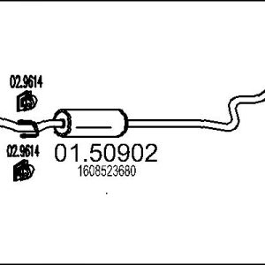 Toba esapamet intermediara MTS 01.50902 – PEOUGET | AutoRival