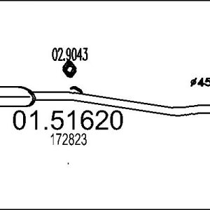 Toba esapamet intermediara MTS 01.51620 – PEOUGET | AutoRival