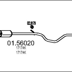 Toba esapamet intermediara MTS 01.56020 – PEOUGET | AutoRival