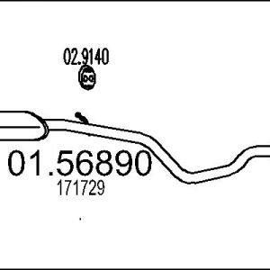 Toba esapamet intermediara MTS 01.56890 – PEOUGET | AutoRival