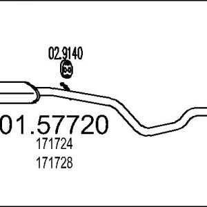 Toba esapamet intermediara MTS 01.57720 – PEOUGET | AutoRival