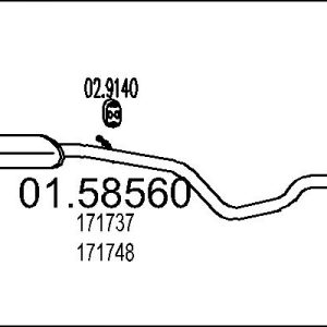 Toba esapamet intermediara MTS 01.58560 – PEOUGET | AutoRival