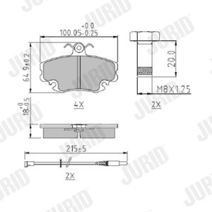 Set placute frana JURID 571526J – PEOUGET | AutoRival