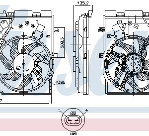 Ventilator radiator NISSENS 850004 – PEOUGET | AutoRival