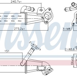 Radiator recirculare gaze de esapament NISSENS 989451 – PEOUGET | AutoRival