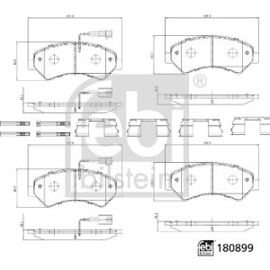 Set placute frana FEBI BILSTEIN 180899