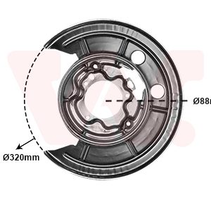 Protectie stropire disc frana VAN WEZEL 1651373 – PEOUGET | AutoRival