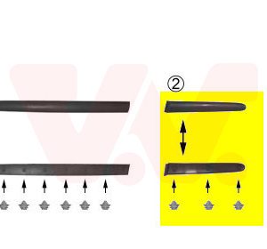 Elemente decorative / protectie panou lateral VAN WEZEL 4028429 – PEOUGET | AutoRival