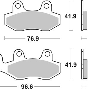 Set placute frana BREMBO 07076XS – PEOUGET | AutoRival