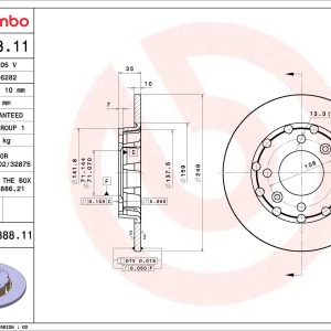 Disc frana BREMBO 08.E888.11 – PEOUGET | AutoRival