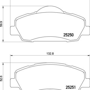 Set placute frana BREMBO P 61 138 – PEOUGET | AutoRival