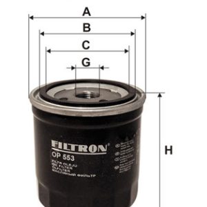 Filtru ulei FILTRON OP 553 – PEOUGET | AutoRival