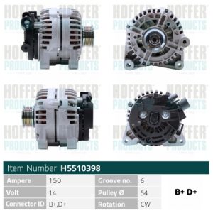 Alternator HOFFER H5510398 – PEOUGET | AutoRival