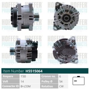Alternator HOFFER H5515064 – PEOUGET | AutoRival