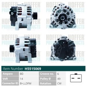 Alternator HOFFER H5515069 – PEOUGET | AutoRival