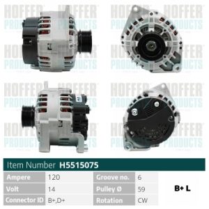 Alternator HOFFER H5515075 – PEOUGET | AutoRival