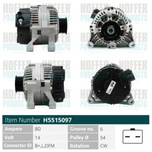 Alternator HOFFER H5515097 – PEOUGET | AutoRival